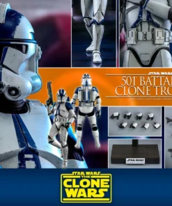 Sixth Scale Collectible Figures 501st Battalion Clone Trooper Sixth Scale Figure By Hot Toys The Clone Wars - Television Masterpiece Series