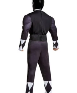 Fun.com Power Rangers Black Adult Muscle Ranger Costume