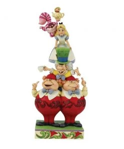 Alice In Wonderland Stacked Figurine By Enesco, LLC Disney Traditions - We're All Mad Here