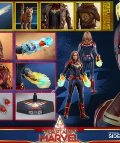 Avengers Earth's Heroes Captain Marvel Deluxe Version Sixth Scale Figure By Hot Toys Captain Marvel - Movie Masterpiece Series