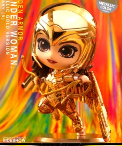 Golden Armor Wonder Woman (Metallic Gold Version) Collectible Figure By Hot Toys Wonder Woman 1984 - Cosbaby(S) Series
