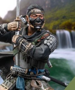 Jin Sakai Polystone Statue By Level52 Studios, 2020 Playstation Release Ghost Of Tsushima