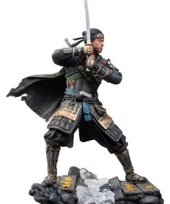 Jin Sakai Polystone Statue By Level52 Studios, 2020 Playstation Release Ghost Of Tsushima