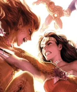 Wonder Woman Vs Cheetah Fine Art Print By Artist Alex Garner. Art Print By Sideshow Collectibles
