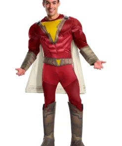 DC Comics Costumes Shazam! Deluxe Costume For Men Cosplay, Halloween Costumes