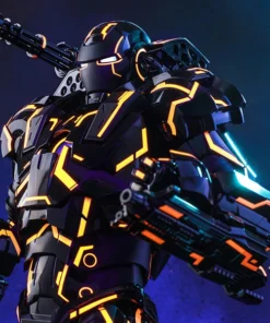 Avengers Earth's Heroes Neon Tech War Machine Sixth Scale Figure By Hot Toys Movie Masterpiece Series Diecast - Iron Man 2