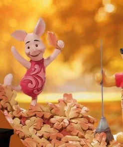 Pooh And Piglet Fall Figurine By Enesco, LLC Disney Traditions - Jumping Into Fall