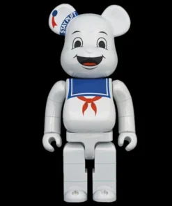 Ghostbusters Be@rbrick Stay Puft Marshmallow Man (White Chrome Version) 1000% Bearbrick By Medicom Toys 27.55"
