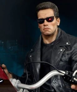 SIDESHOW COLLECTIBLES Terminator T-800 On Motorcycle Statue By DarkSide Collectibles Studio 1:4 Scale - Limited Signature Edition