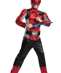 Fun.com Power Rangers Beast Morphers Kids Red Ranger Classic Cosplay Halloween Costume